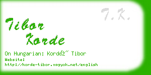 tibor korde business card